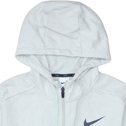 Nike Mens Grey Dri-FIT Full Zip Hoodie Sweatshirt Size M