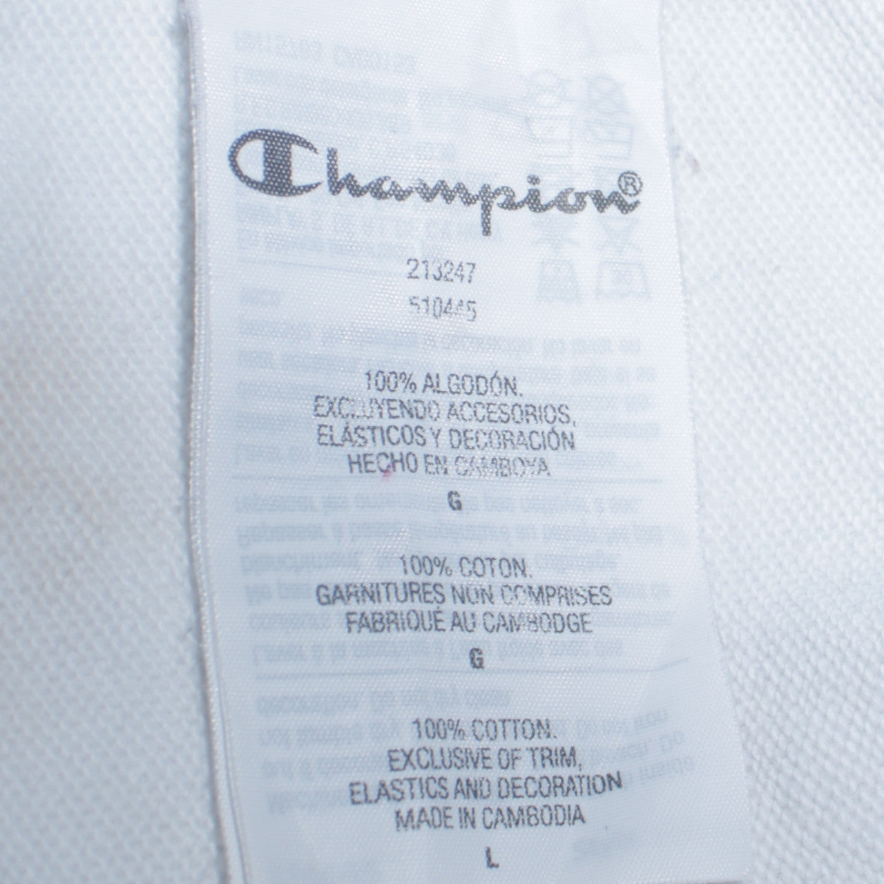 Champion Men's White Embroidered Pullover Hoodie Size L
