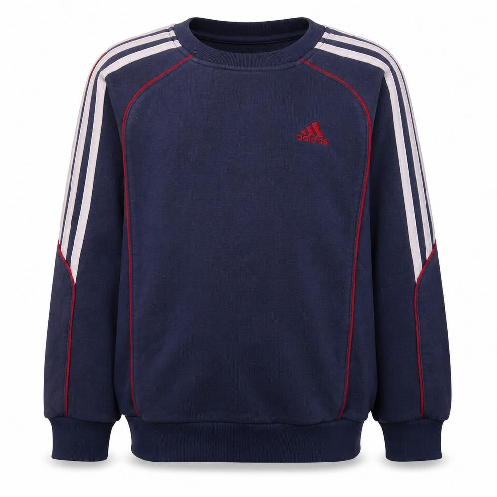 Adidas Boys Blue Crew Neck Pullover Sweatshirt Size 152 Logo Sportswear