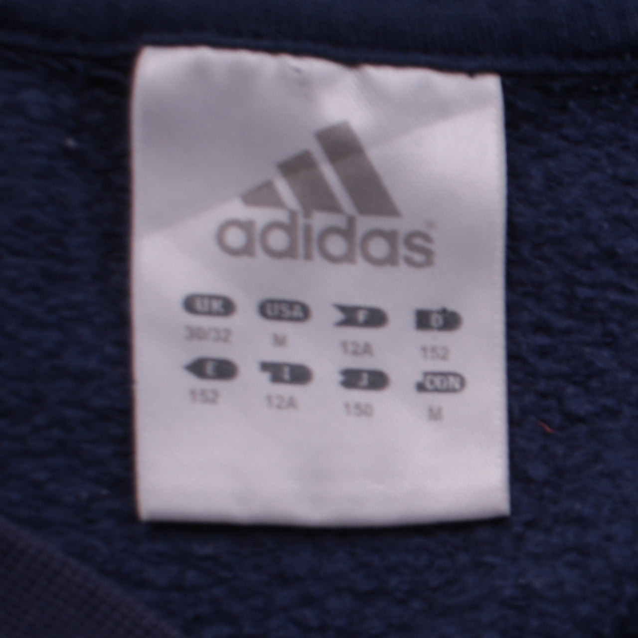 Adidas Boys Blue Crew Neck Pullover Sweatshirt Size 152 Logo Sportswear