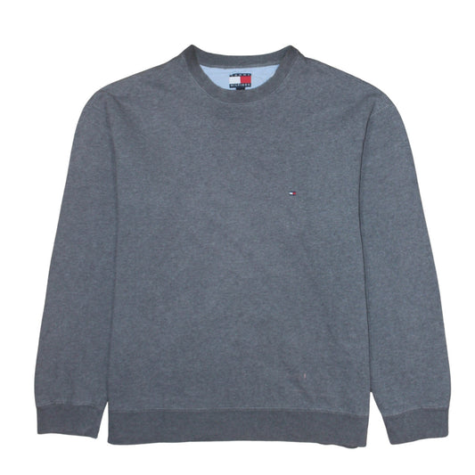 Tommy Hilfiger Men Grey L Pullover Crew Neck Sweatshirt