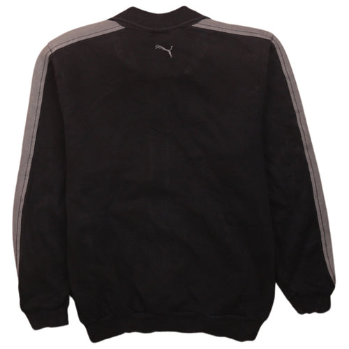 Puma Boys Black Track Jacket Size 12 Years Full Zip Logo Sportswear