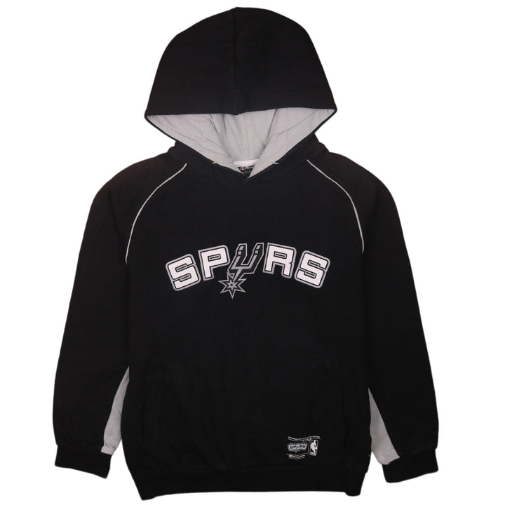 Champion Boys Black Spurs Pullover Hoodie 11-12 Years Fleece Lined