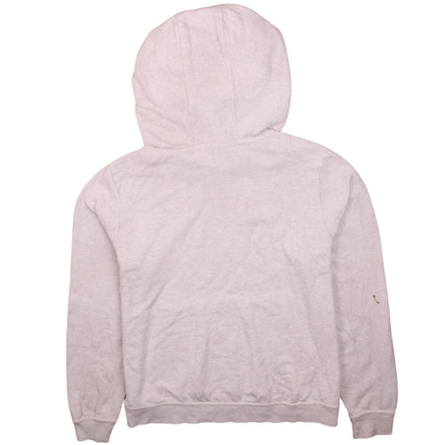 Nike Women Beige Pullover Hoodie Medium Cotton Blend Logo
