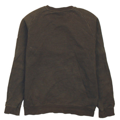 Adidas Boys Brown Pullover Fleece Sweatshirt M Regular Fit Long Sleeve