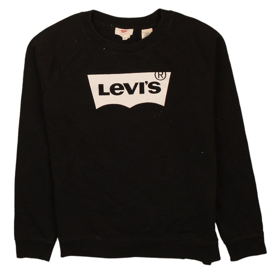 Levi's Men's Black XS Pullover Crew Neck Logo Sweatshirt