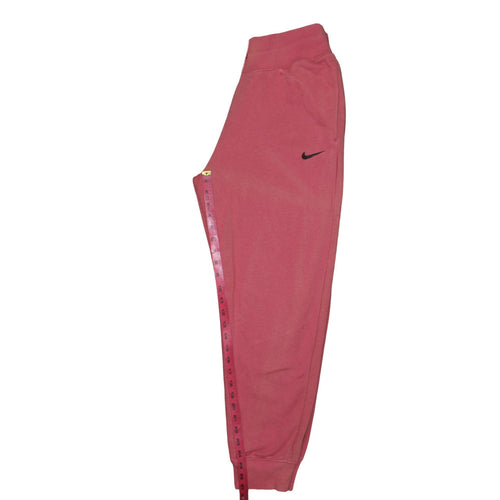 Nike Womens Pink Jogger Sweatpants M Fleece Cotton Blend