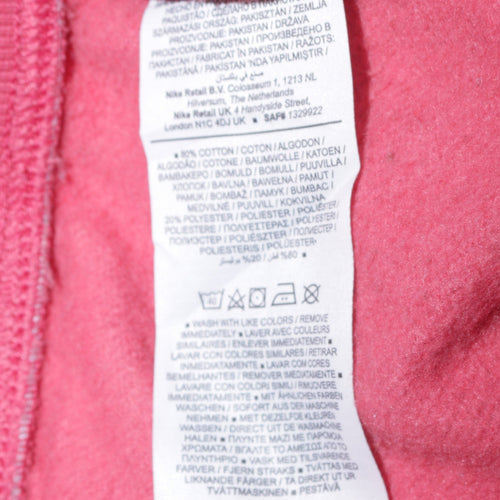 Nike Womens Pink Jogger Sweatpants M Fleece Cotton Blend