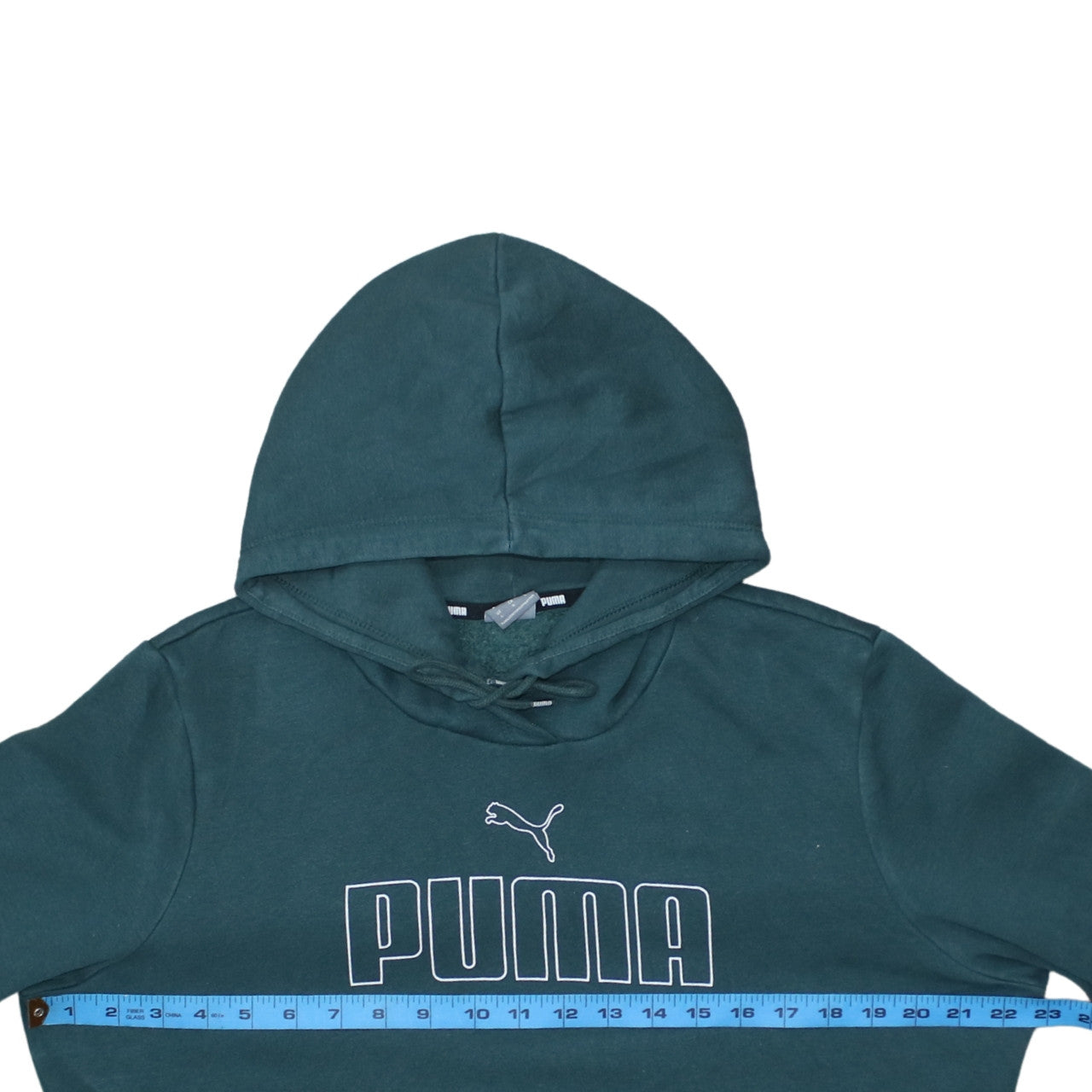 Puma Mens Green Pullover Hoodie L Logo Graphic Sweatshirt