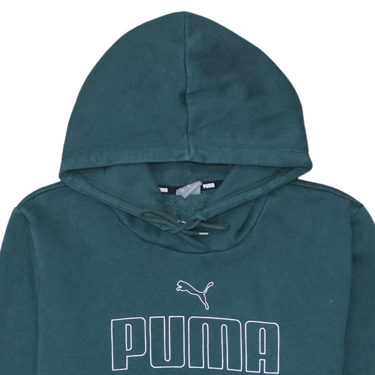 Puma Mens Green Pullover Hoodie L Logo Graphic Sweatshirt