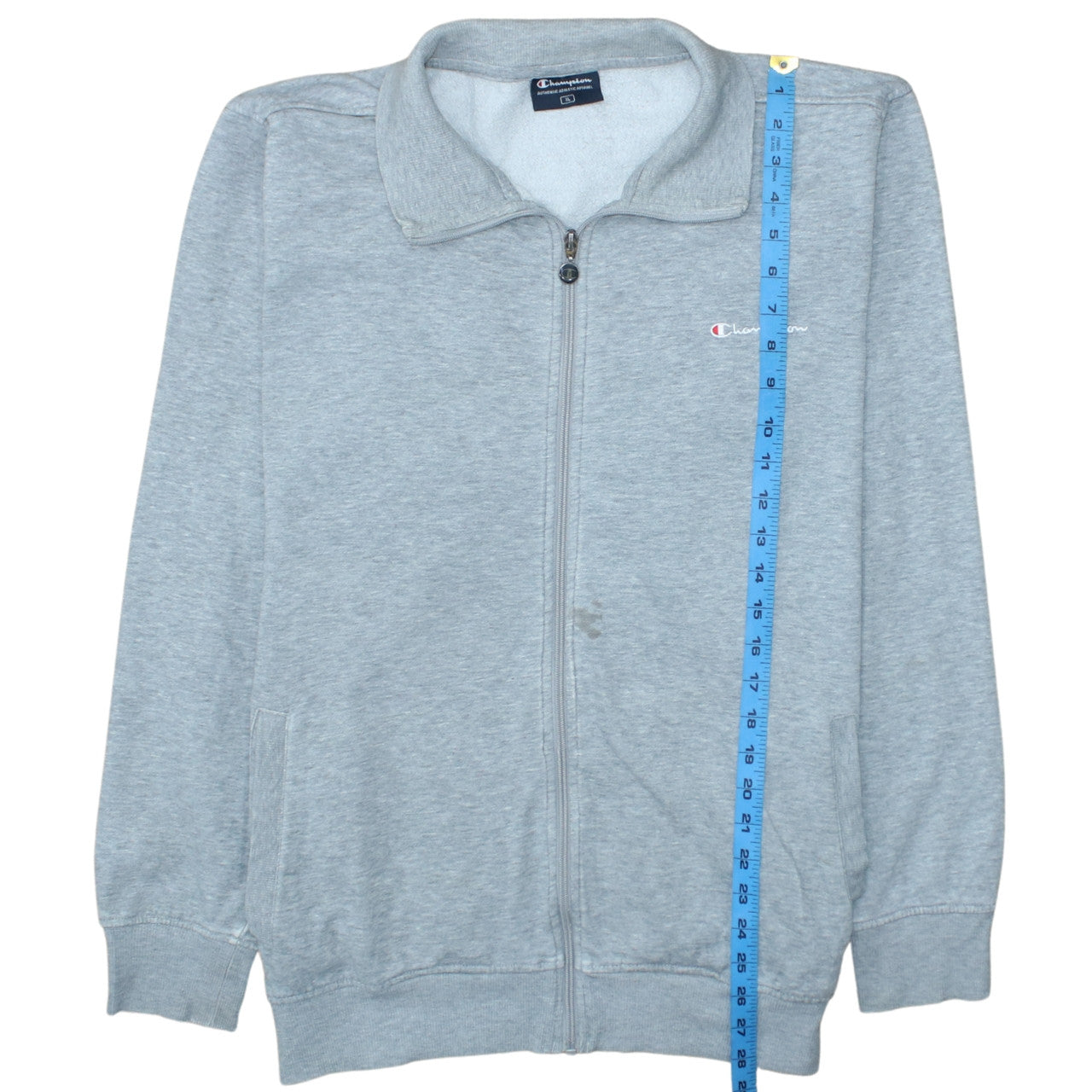 Champion Men's Grey XL Track Jacket Full Zip Fleece Activewear