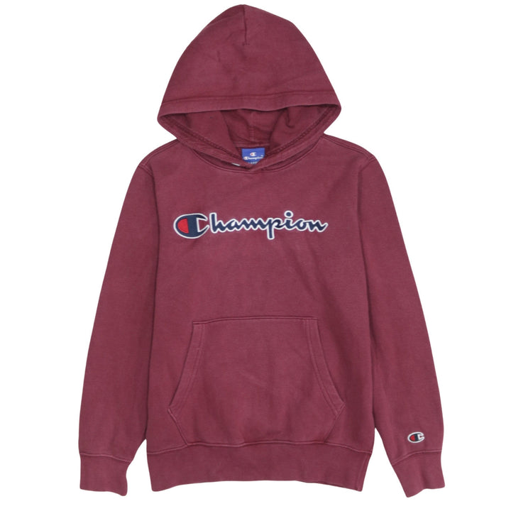 Champion Boys Burgundy Hoodie 11-12 Years Pullover Fleece Logo Casual