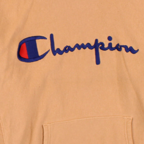 Champion Men's Beige Reverse Weave Pullover Hoodie Size L