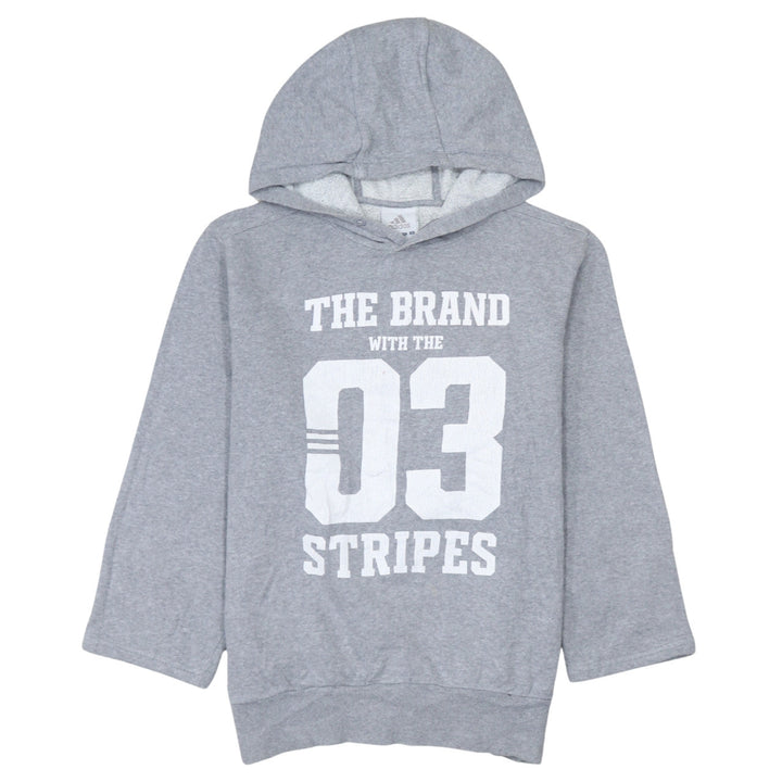 Adidas Womens Grey Pullover Hoodie Small 'The Brand with the 03 Stripes'