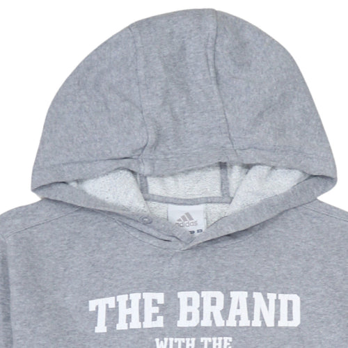 Adidas Womens Grey Pullover Hoodie Small 'The Brand with the 03 Stripes'