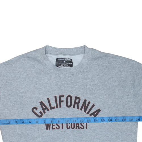 PrettyLittleThing Women’s Grey California West Coast Pullover Sweatshirt Size S