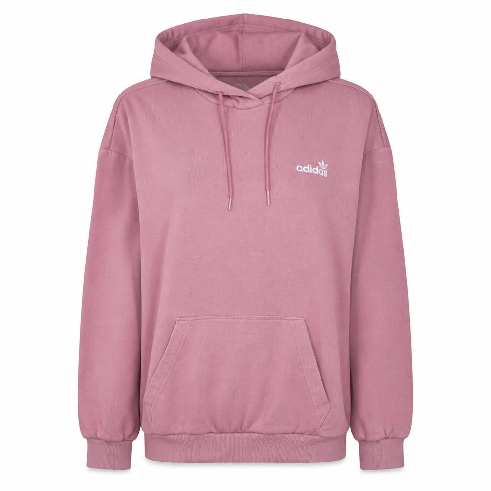 Adidas Womens Pink Pullover Hoodie Size 10 Logo Hooded Sweatshirt