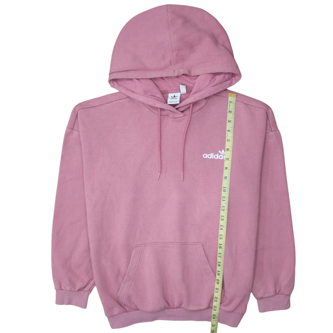 Adidas Womens Pink Pullover Hoodie Size 10 Logo Hooded Sweatshirt
