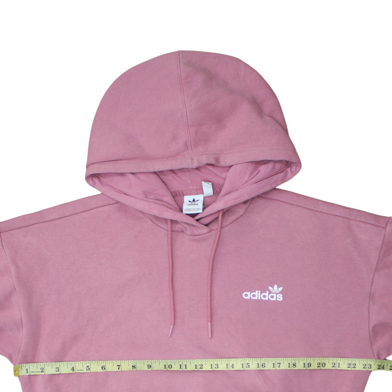 Adidas Womens Pink Pullover Hoodie Size 10 Logo Hooded Sweatshirt