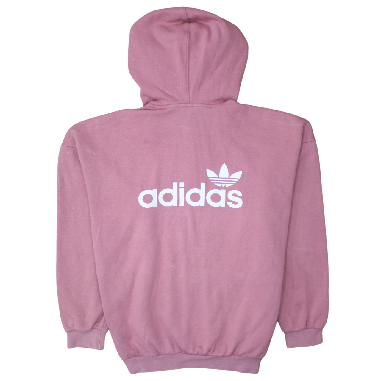 Adidas Womens Pink Pullover Hoodie Size 10 Logo Hooded Sweatshirt