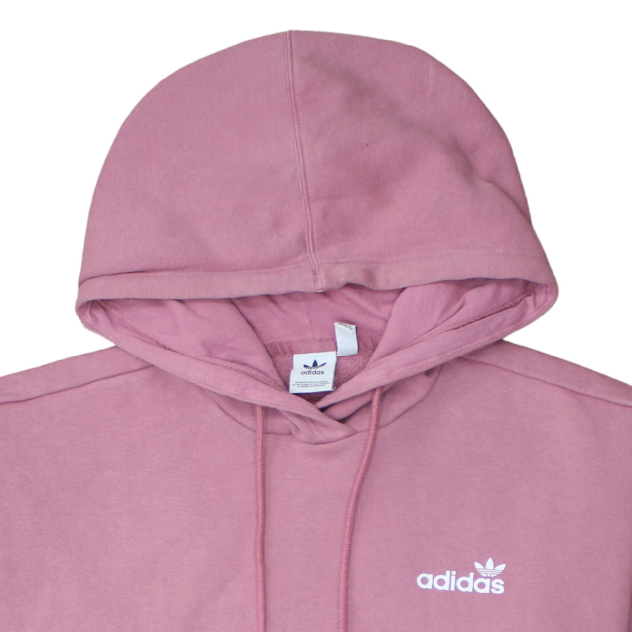 Adidas Womens Pink Pullover Hoodie Size 10 Logo Hooded Sweatshirt