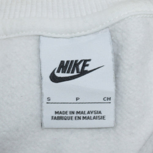 Nike Women's White Small 1/4 Zip Pullover Sweatshirt