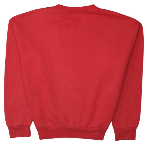 Disney Women Red Mickey Mouse Pullover Sweatshirt XS