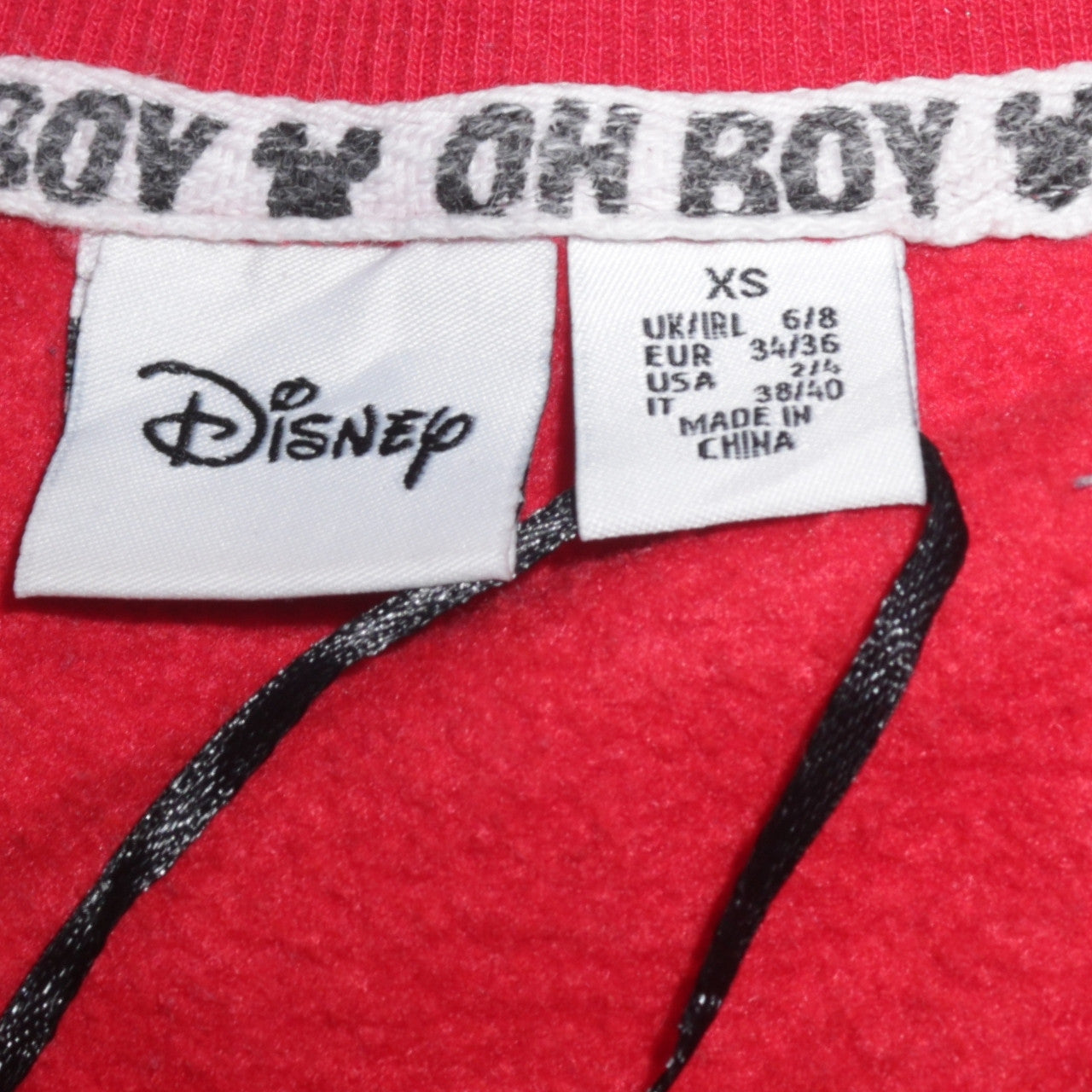 Disney Women Red Mickey Mouse Pullover Sweatshirt XS