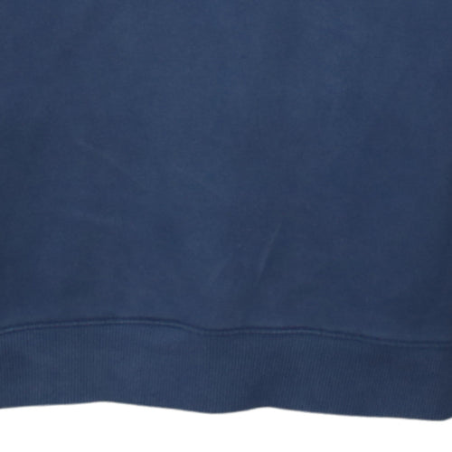 Tommy Hilfiger Boys Blue Pullover Hoodie Size 176 Logo Cotton Sweatshirt