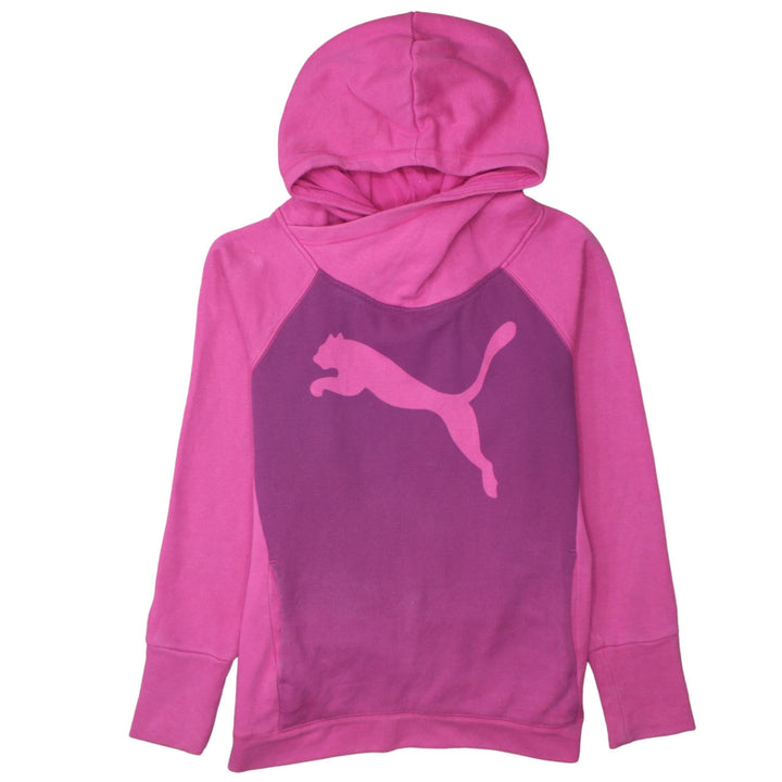 Puma Women's Pink Pullover Hoodie Size 12 Cotton Blend Casual