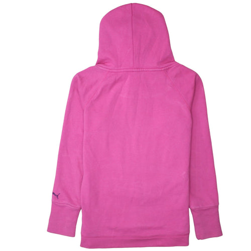 Puma Women's Pink Pullover Hoodie Size 12 Cotton Blend Casual