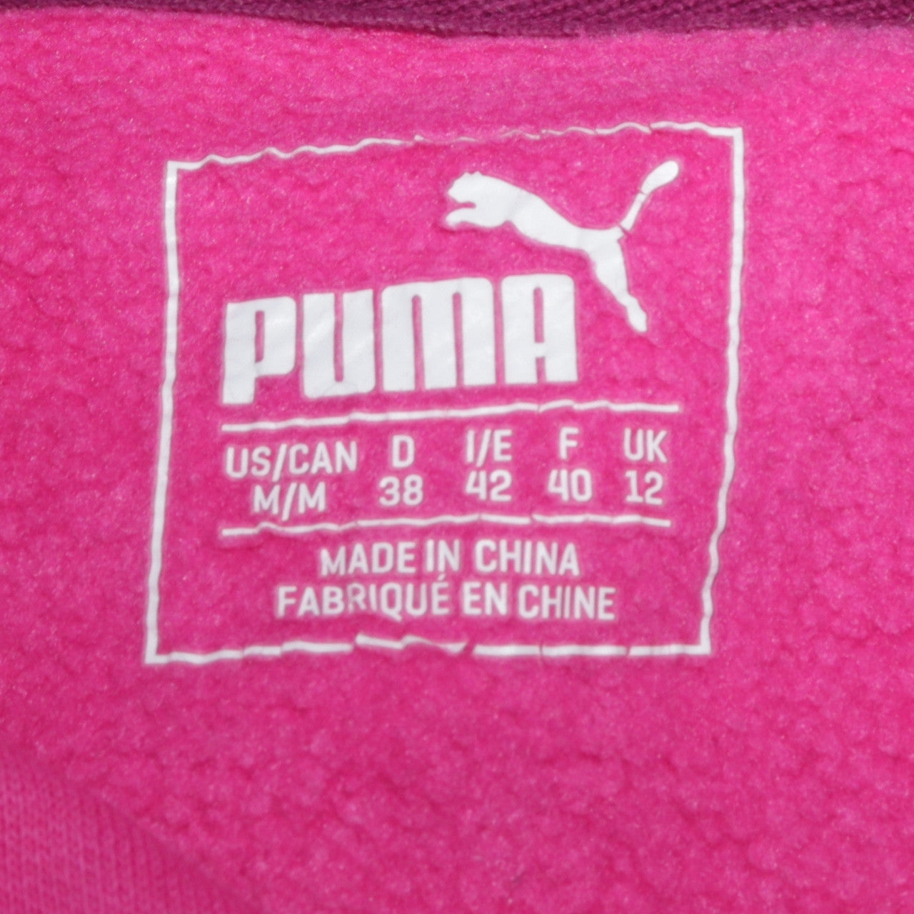 Puma Women's Pink Pullover Hoodie Size 12 Cotton Blend Casual