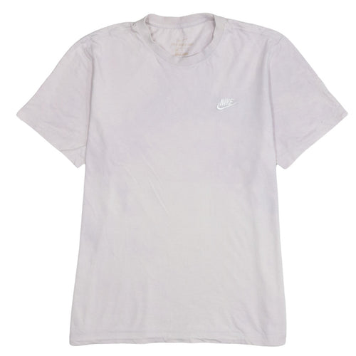 Nike Men's White Crew Neck Short Sleeve Cotton T-Shirt Size M
