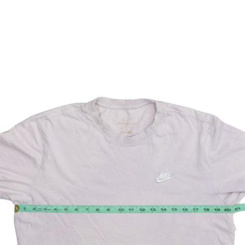 Nike Men's White Crew Neck Short Sleeve Cotton T-Shirt Size M