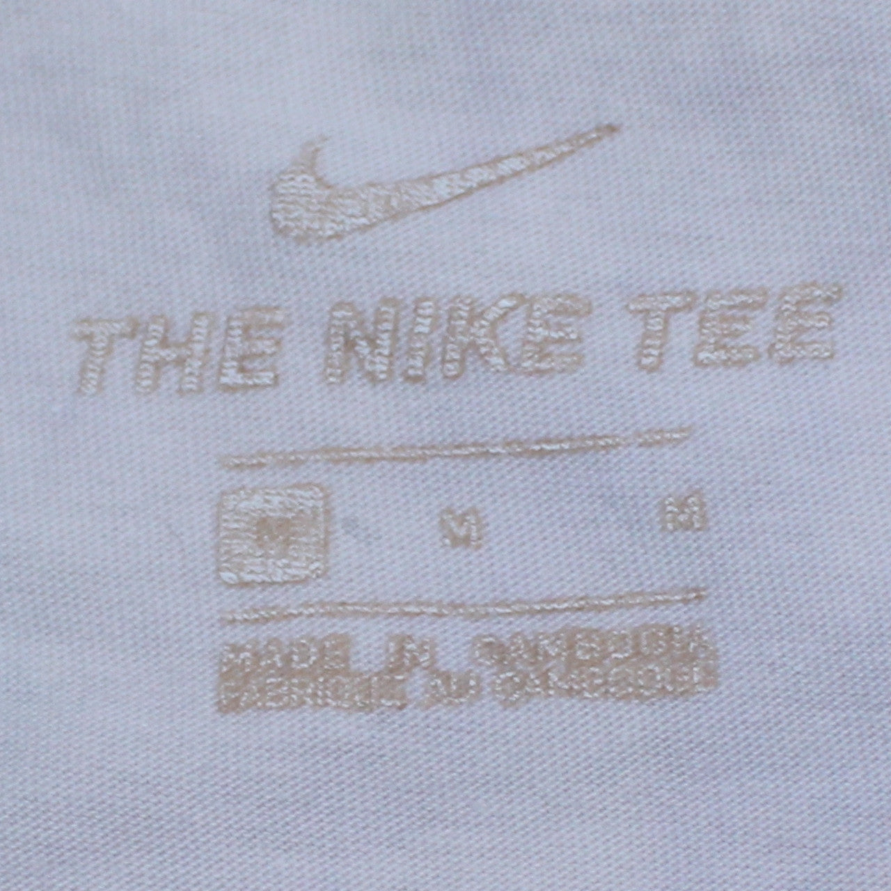 Nike Men's White Crew Neck Short Sleeve Cotton T-Shirt Size M