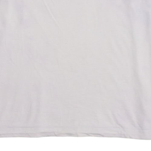 Nike Men's White Crew Neck Short Sleeve Cotton T-Shirt Size M