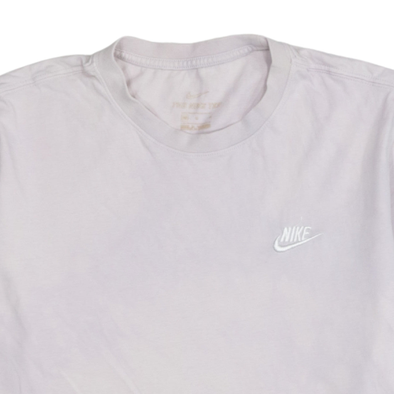 Nike Men's White Crew Neck Short Sleeve Cotton T-Shirt Size M