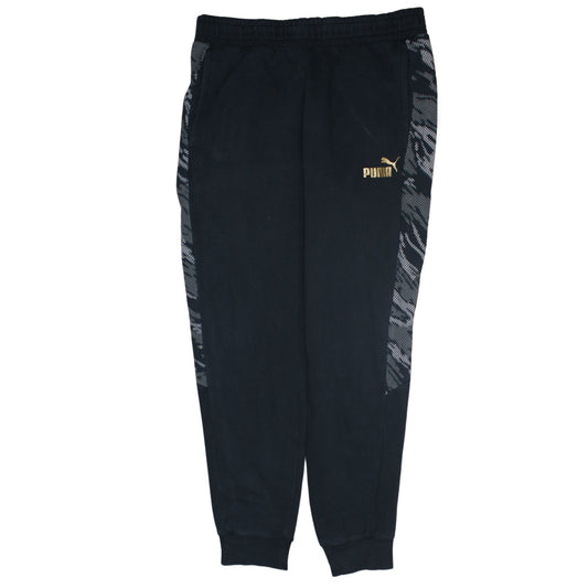 Puma Men’s Black Jogger Sweatpants M Camo Side Stripe Sportswear