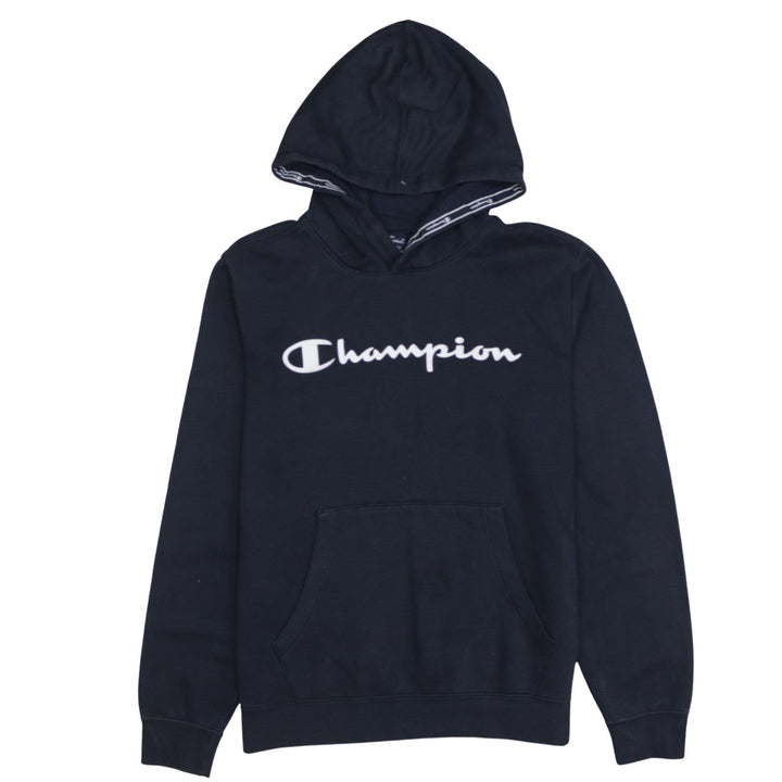 Champion Boys Black Hoodie 2XL 15-16 Years Pullover Fleece Sweatshirt