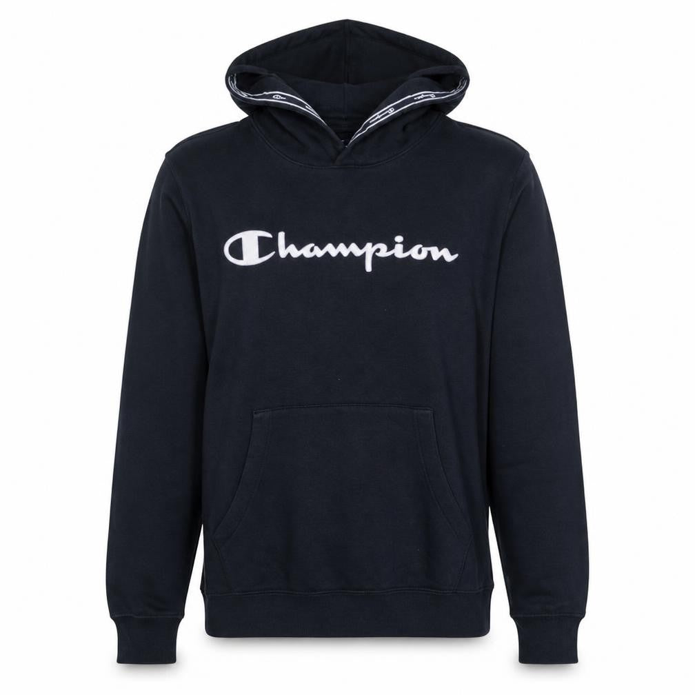 Champion Boys Black Hoodie 2XL 15-16 Years Pullover Fleece Sweatshirt
