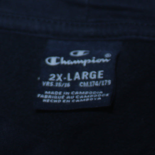 Champion Boys Black Hoodie 2XL 15-16 Years Pullover Fleece Sweatshirt