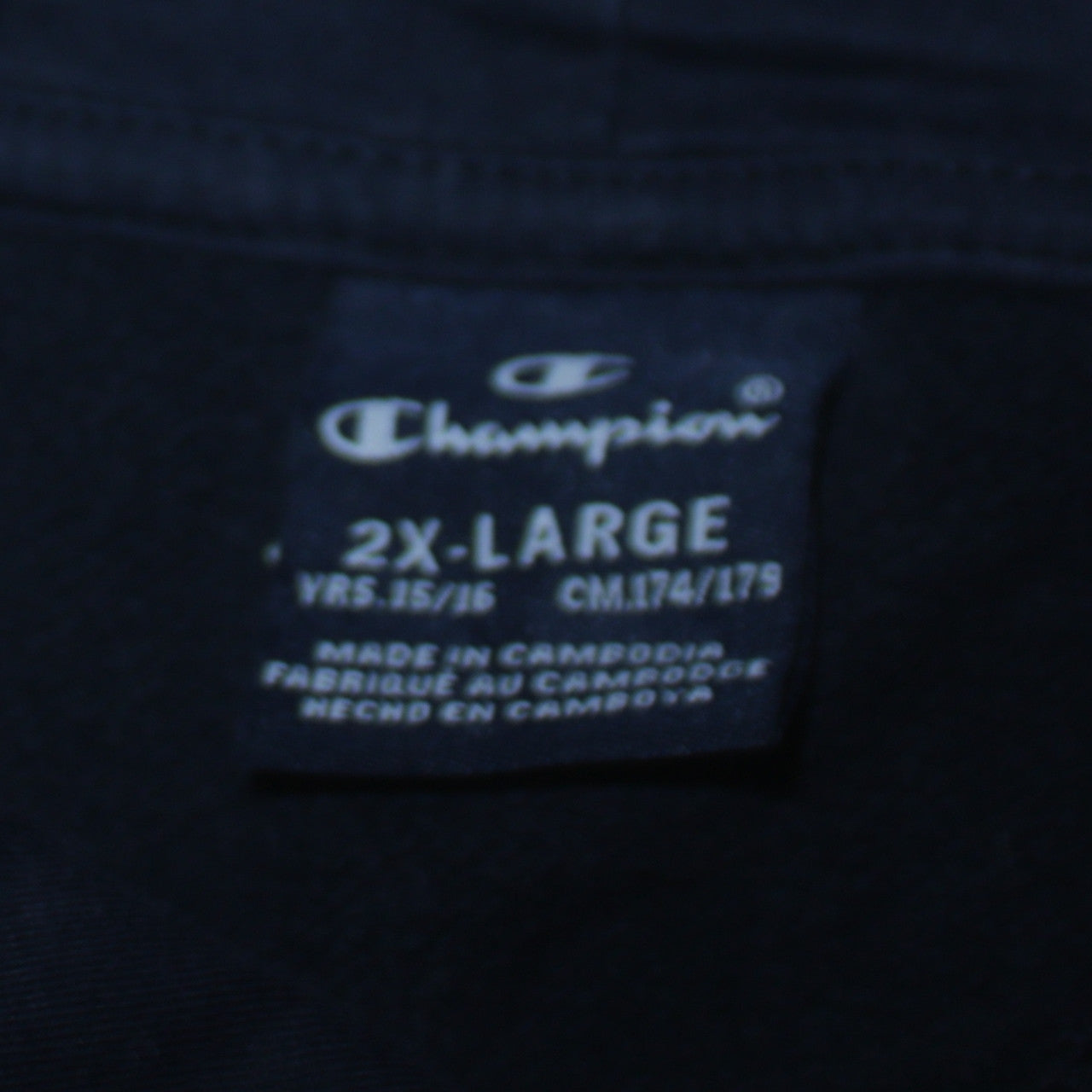 Champion Boys Black Hoodie 2XL 15-16 Years Pullover Fleece Sweatshirt