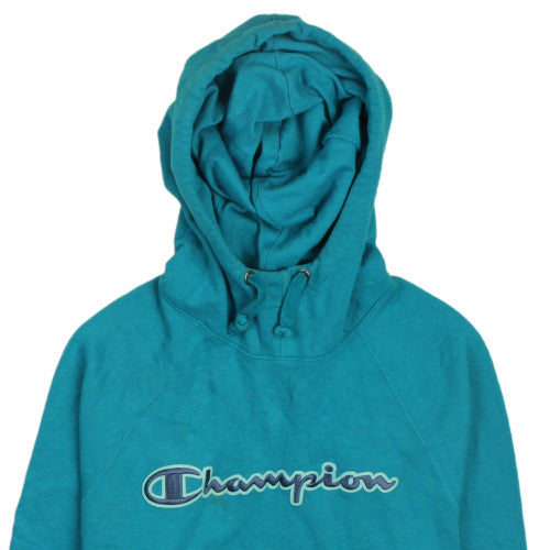 Champion Men's Blue Pullover Hoodie Size S Fleece Logo Sweatshirt