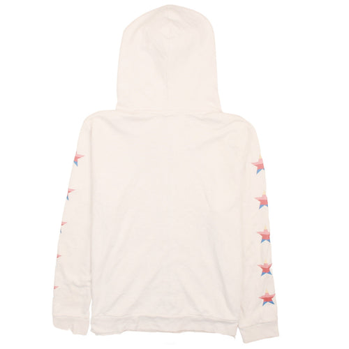 GAP Men’s White XL Full Zip Hoodie with Star Sleeves