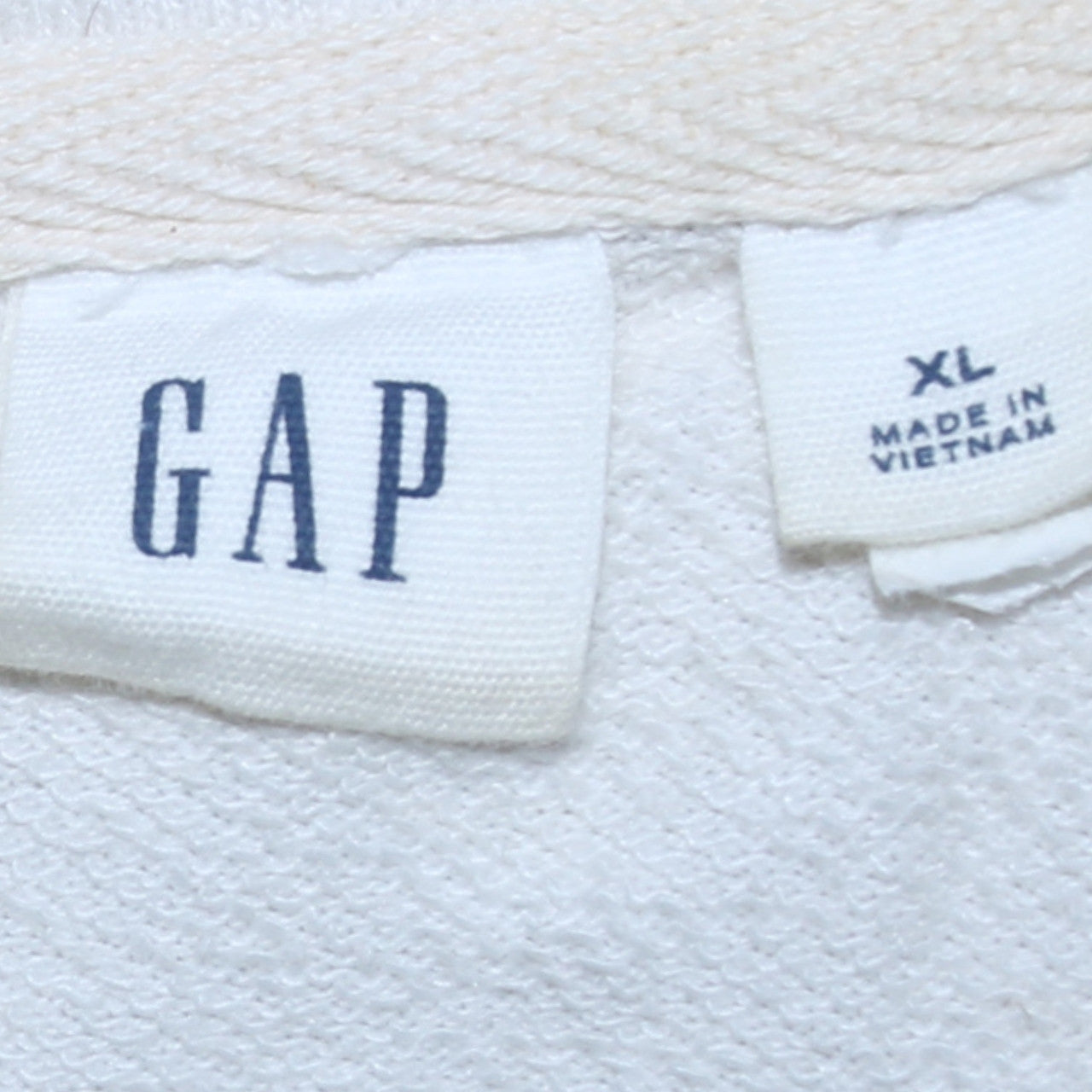 GAP Men’s White XL Full Zip Hoodie with Star Sleeves