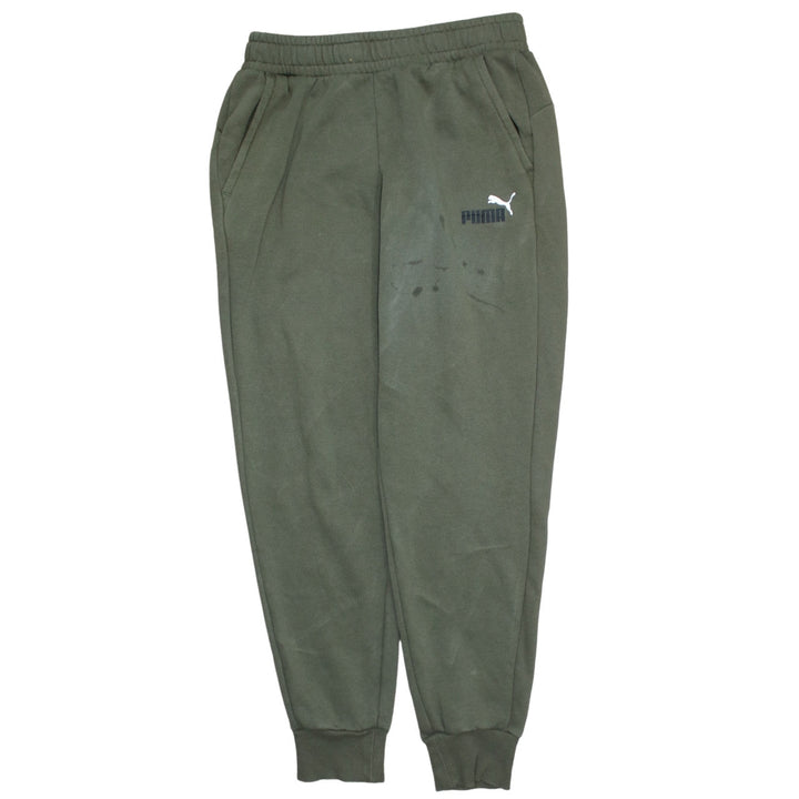 Puma Men's Green Jogger Trousers M Regular Fit Fleece Activewear