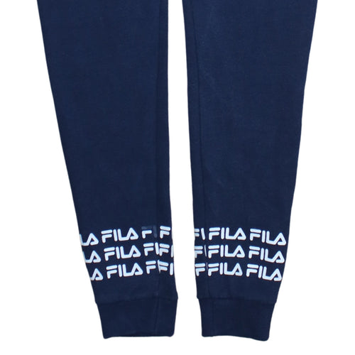 FILA Men's Blue XL Jogger Trousers Fleece Activewear Pants
