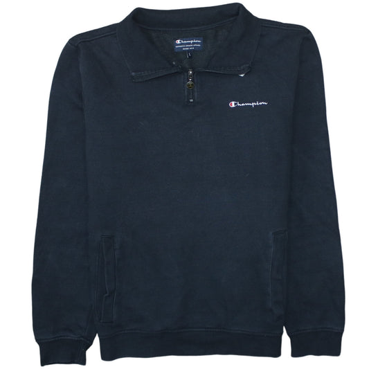 Champion Women’s Black 1/4 Zip Pullover Sweatshirt L