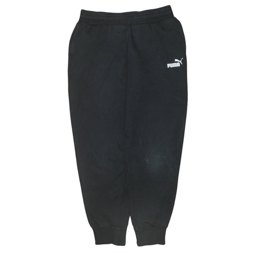 Puma Men's Black Small Regular Fit Jogger Fleece Sweatpants