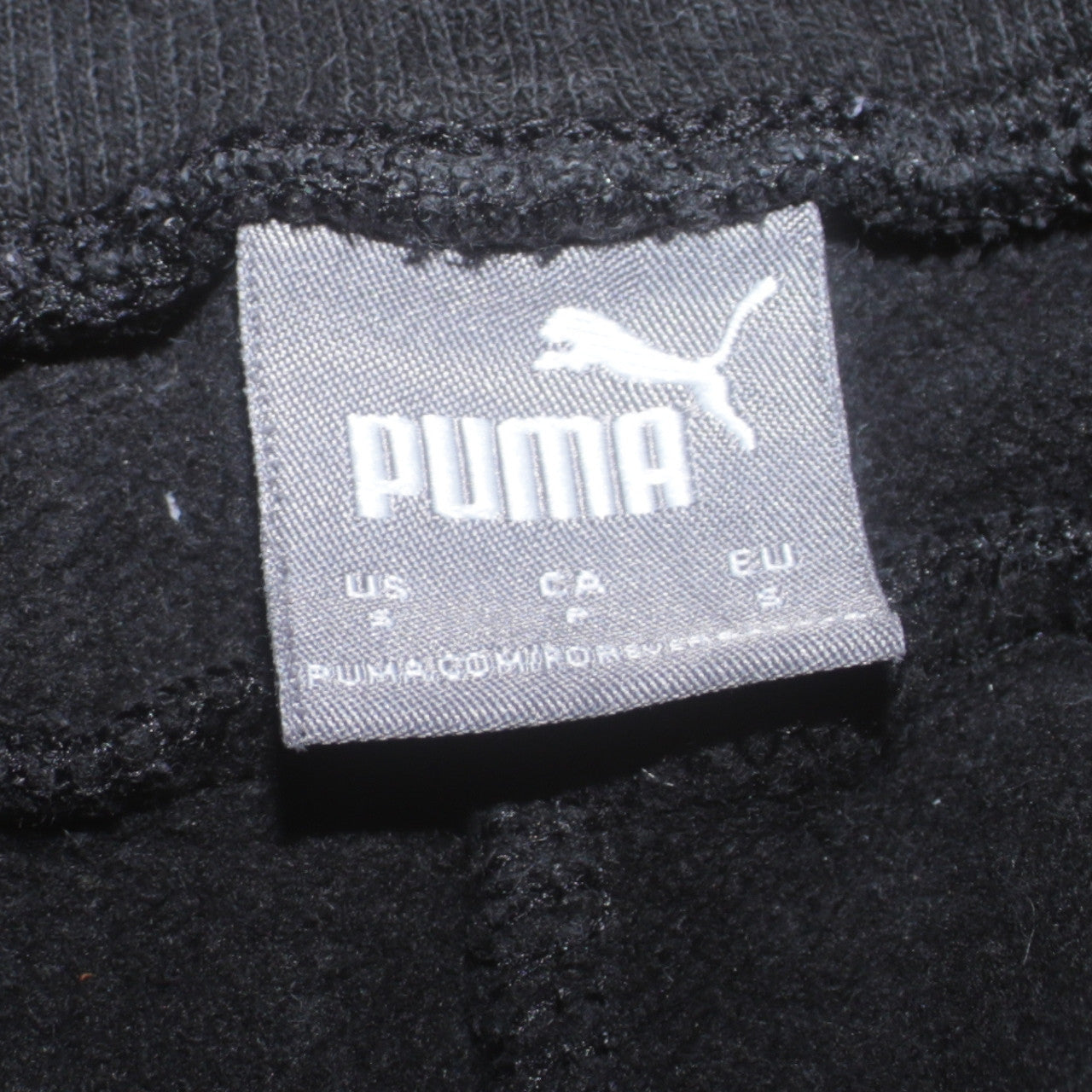 Puma Men's Black Small Regular Fit Jogger Fleece Sweatpants